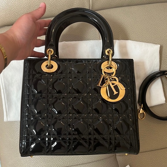 Dior Handbags - Authentic Medium Lady Dior Bag Excellent Condition